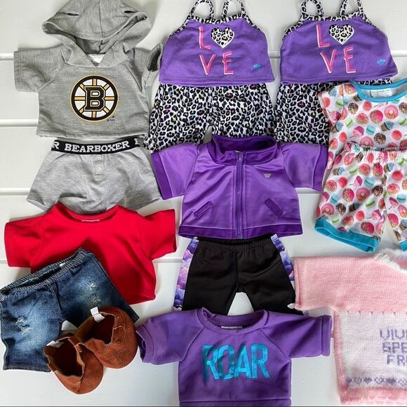 Build-A-Bear Clothing Lot of 15 Items Stuffed Animal Tops, Bottoms, and Shoes - Picture 2 of 12